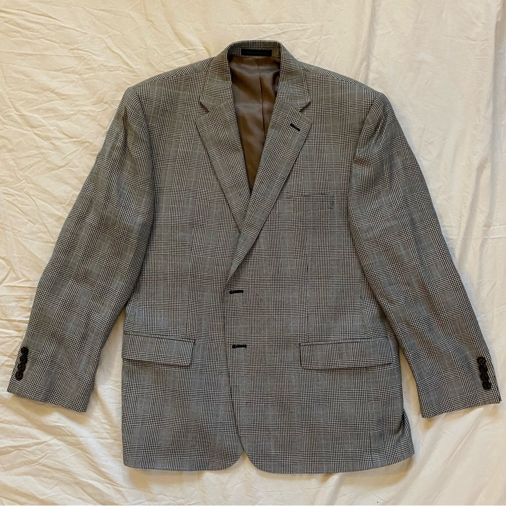 RALPH LAUREN BLACK AND WHITE MENS DRESS COAT